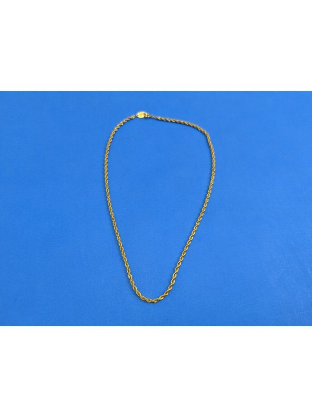 Vintage Trifari Gold Tone Twist Chain Necklace